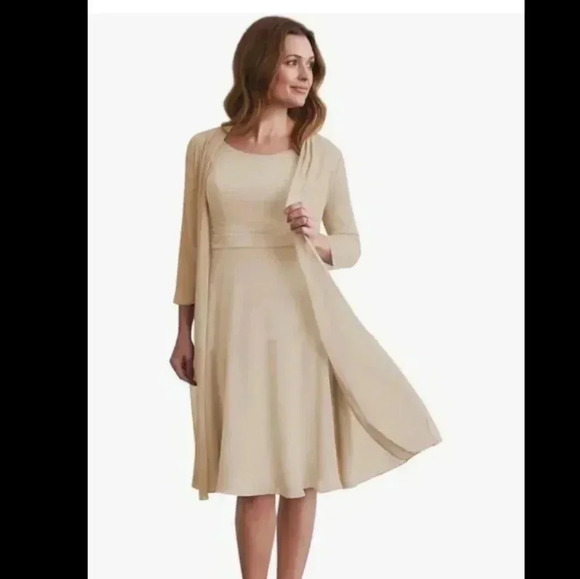 YGSY Short Mother of The Bride Dress with‎ Jacket - Picture 4 of 6